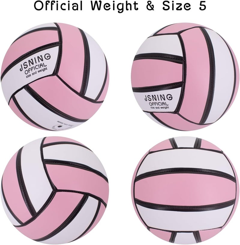 JSNING Pink Volleyball,Official Size 5,Volley Lite,for Outdoor Indoor Beach Game - Image 2